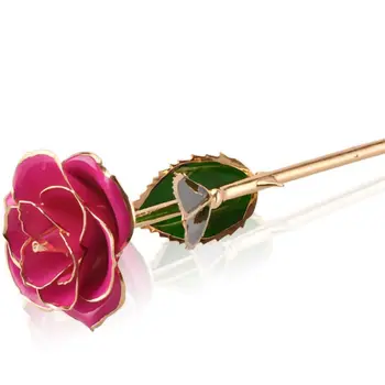 

Beautiful gold-plated Roses Multicolor Paint Roses Can Be Used For Valentine's Day Mother's Day Birthday Party Gifts