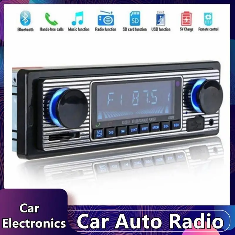 Автомобильный радиоприемник Adeeing винтажный беспроводной MP3-плеер AUX USB FM 12 В