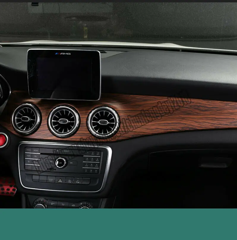 Модификация автомобиля аксессуары для автомобиля персиковое дерево зерна Автомобильный интерьер комплект крышка отделка Подходит для Benz GLA CLA220