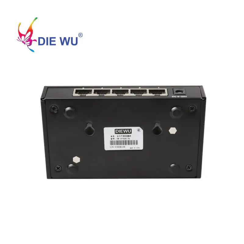 Diewu 5 портов гигабитный коммутатор для интернет-сети 10/100/1000Mpbs Рабочий стол концентратора Lan концентратор полный/полудуплексный обмен Ethernet умный коммутатор
