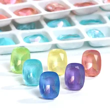 

6x8mm MM 20Pcs Classical Baguette High Quality Strass Beads Loose Small Size Nail Decoration Colored Stone Crafts Gemstone