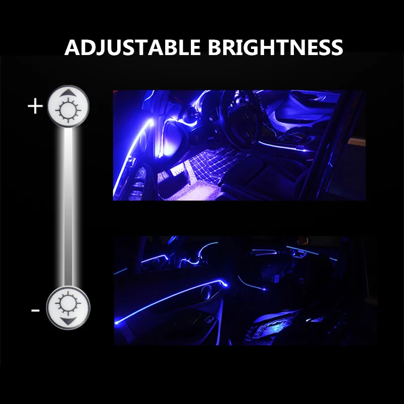 10 в 1 RGB светодиодный с 8 м для Chevrolet для Renault Duster Megane 2 3 Logan Clio 4 2 Captur декоративные атмосферные лампы