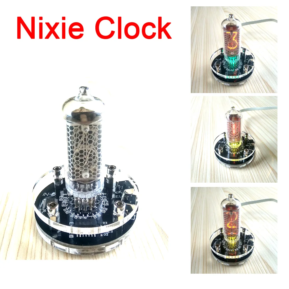 Цифровые настольные часы DYKB Nixie с USB винтажные мини одним входом для светящихся