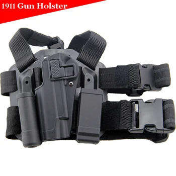 

Left Hand Colt 1911 Drop Leg Holster Tactical Airsoft Paintball Sport Hunting Gun Holster Military Army Gun Case