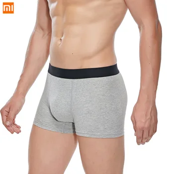 

4pcs/lot Xiaomi New men's underwear combed Cotton breathable boxer shorts 3D U convex Men Panties Seamless Breathable Panty