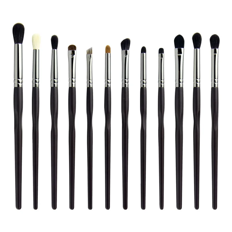 3pcsetAnimalhairProEyeMakeupbrushesBlackhandledetail