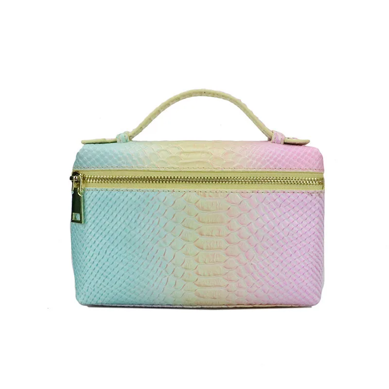 Gradient Модный небольшой клатч из кожи питона на заказ, сумка из змеиной кожи, переносная Сумочка, сумочка - Цвет: Gradient