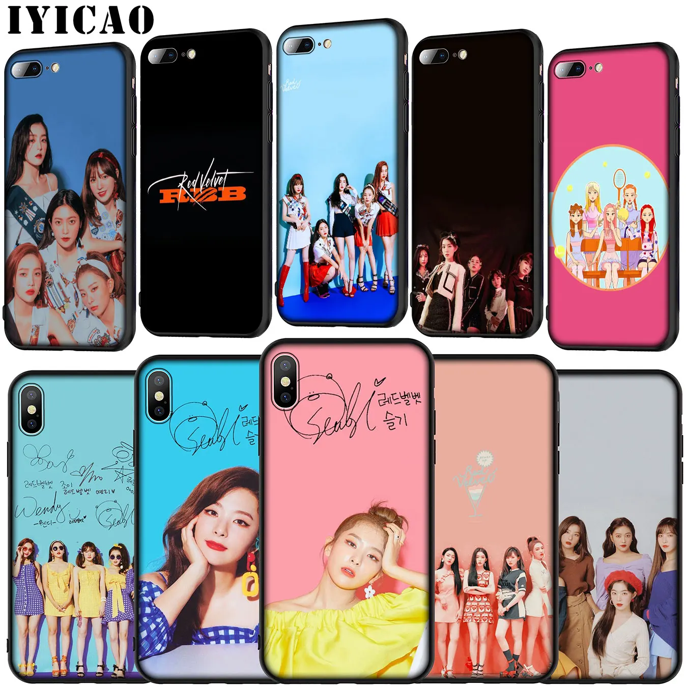 Красный бархатный Мягкий силиконовый чехол kpop для iPhone 11 Pro XR X XS Max 6 6S 7 8 Plus 5 5S SE