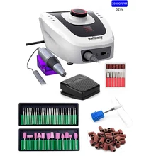 35000 об/мин, 32 Вт, электрическая дрель для ногтей, маникюрный станок, фрезерный набор, 1 упаковка, песочное кольцо, 2 коробки, дрель, инструменты для ногтей