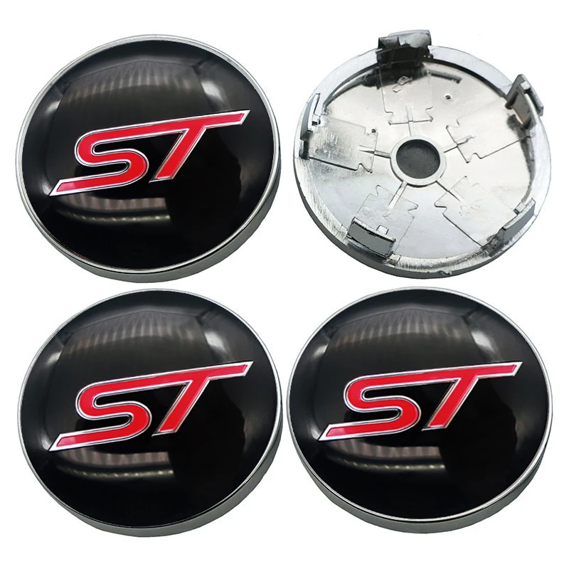 

4pcs 60mm Wheel Center Hub Caps ST Car Emblem Wheel Center For Ford Focus 2 3 4 MK2 MK3 Fiesta Mondeo Escape Kuga EcoSport Edge