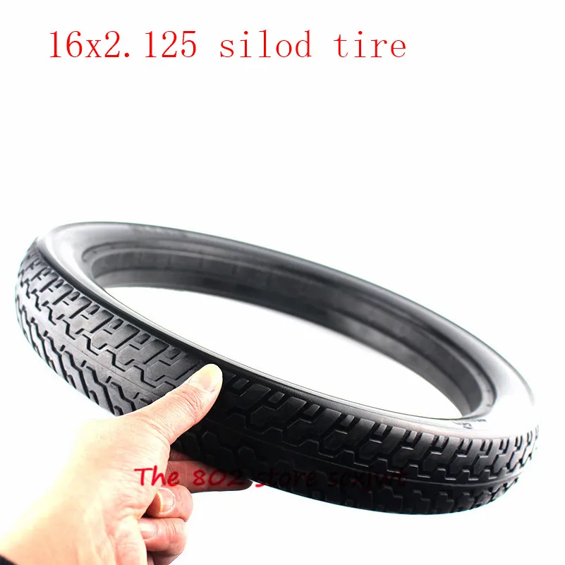 16 inch tyre 16*2.125 solid tire Electric Vehicle tire 16x2.125 Non inflation tubeless tyre fits Folding electric bicycle E-bike
