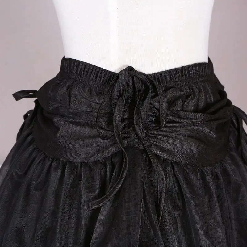 Женская юбка для костюмированной вечеринки в стиле Лолиты с регулируемой шнуровкой и оборками, свадебная Нижняя юбка