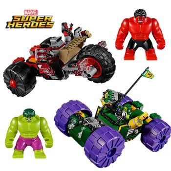

Super Decool 7125 Marvel Hulk Red Green War Chariot Building Block Bricks Toys Compatible With Bela Hulk 76078
