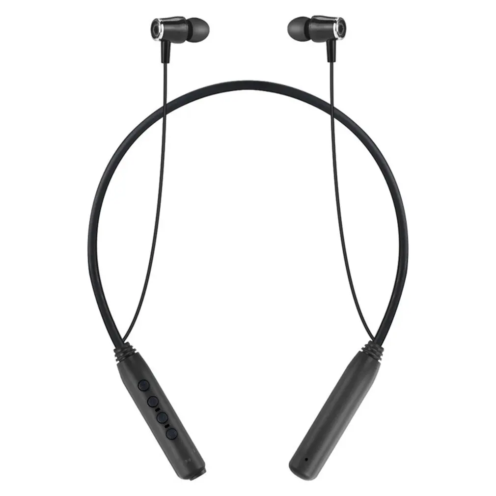Водонепроницаемые спортивные Bluetooth наушники MP3 плеер беспроводная гарнитура Шея висячая Встроенная 8 г 16 г 32 г карта памяти - Цвет: 8G black