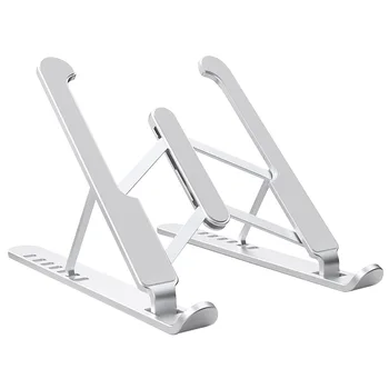 

Portable Universal Desktop Holder Cooling Bedroom Tablet Home Hands Free Aluminium Alloy Adjustable Foldable Laptop Stand Office