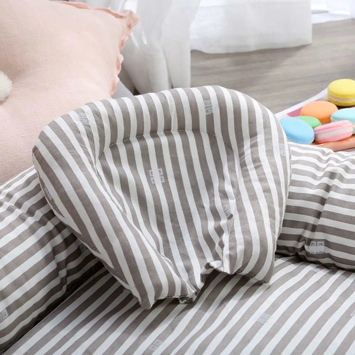 90x55x15 см детская кровать-гнездо переносная люлька для путешествий детская хлопковая Колыбель для новорожденных Детская кроватка бампер