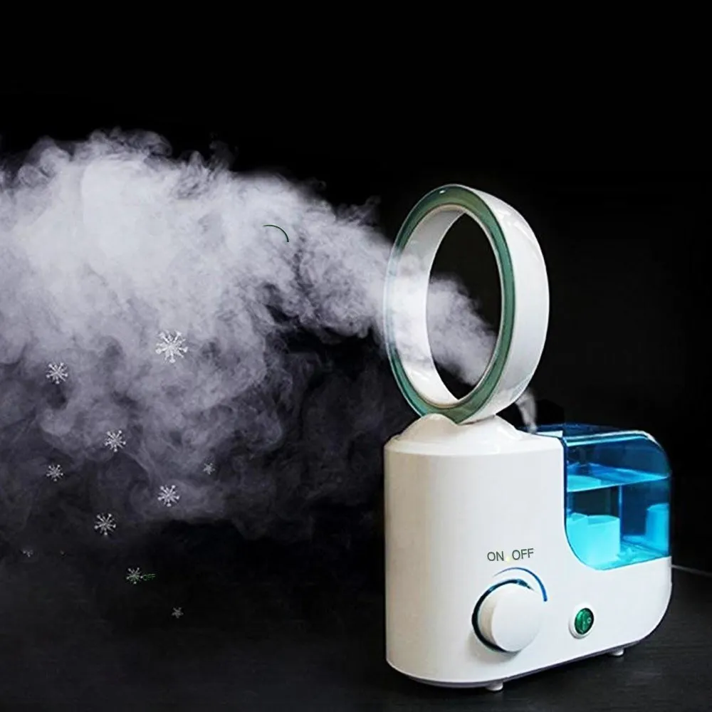 

Humidifier 25W 1000ml Mini Ultrasonic Bladeless Fans Air Spraying Diffuser Purifier Small Air Conditioning Appliance Home Office