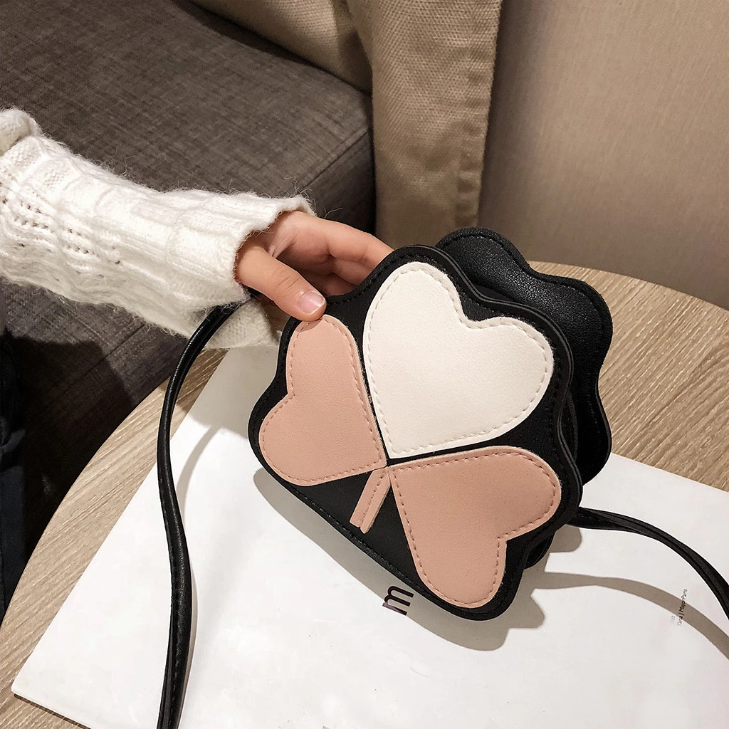 2019 Girl Backpacks Coin Purse Handbag Children Wallet Small Kids Shoulder Handbag Crossbody Purse Money Baby Heart Bags 823