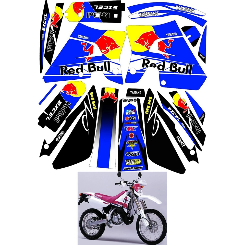 

For YAMAHA DT200WR Graphics Decals Stickers Custom Number Name 3M Full Motorcycle Backgrounds Stickers Accessories