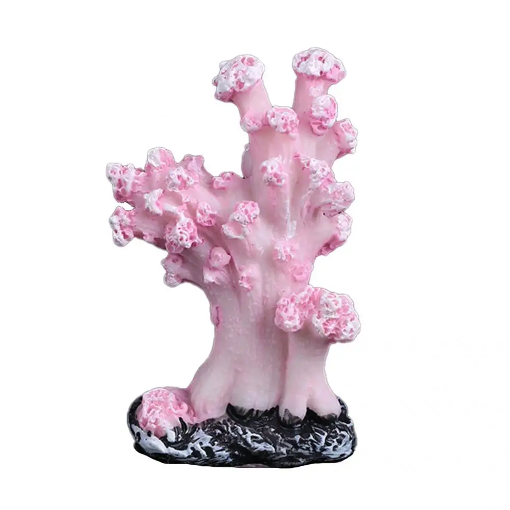 Safe Fish Tank Figurines Vivid Color Aquarium Figurines Miniature Ornaments Artificial Coral Fairy Aquarium Decor