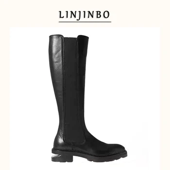 

2020 Brand Design Knee High Boots Women Flat Platform Elastic Band Long Boots Women Autumn Fashion Knight Boots Zapatillas Mujer