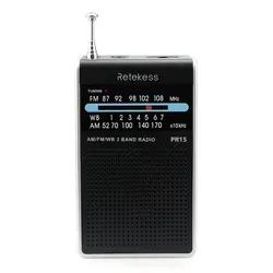 Retekess PR15 FM AM NOAA указатель настройка радио мини портативные радио портативное карманное радио приемник с погодой Предупреждение