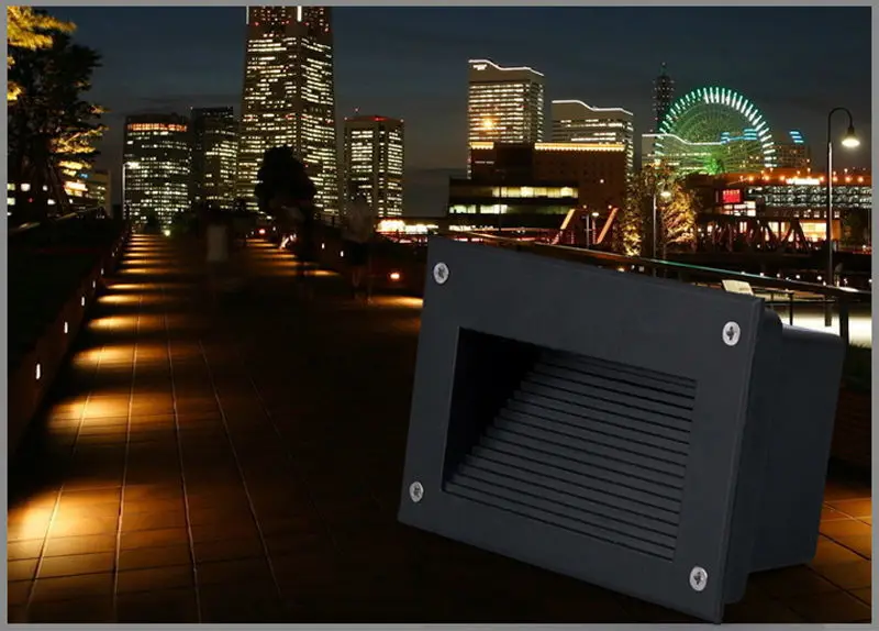 Fanlive 3 Вт AC85V-265V светодио дный угол стены светильник встраиваемые шаг лестница света Водонепроницаемый Tuinverlichting Grondspot Лестницы Ip67