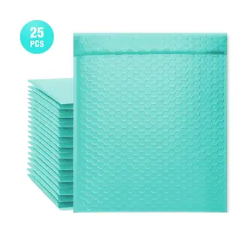 

TONESPAC 10x12in 260x320mm 25pcs Self Seal Shipping Envelope Packaging Bags Poly Bubble Mailer Waterproof Express Packaging Teal