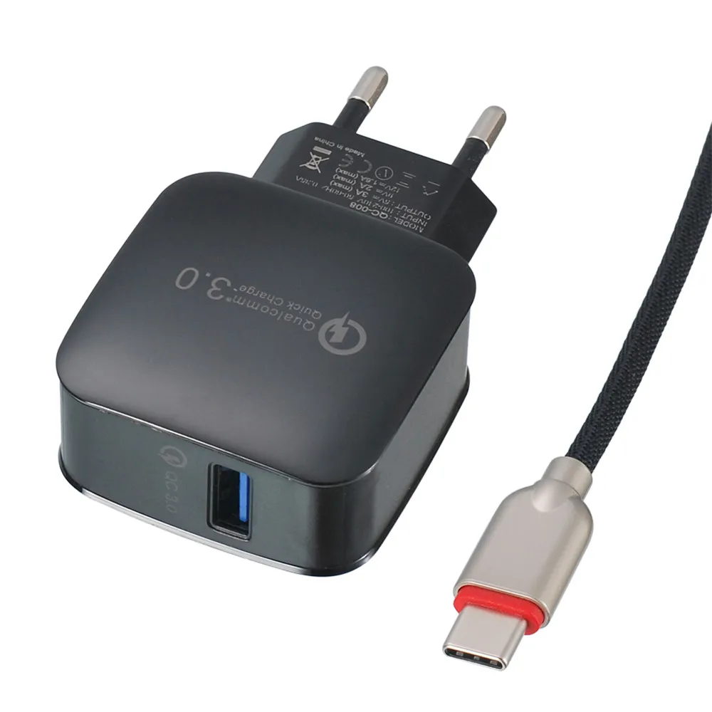 Зарядное устройство для телефона Быстрая зарядка 3,0 Быстрый USB совместимый type-C 5V3A