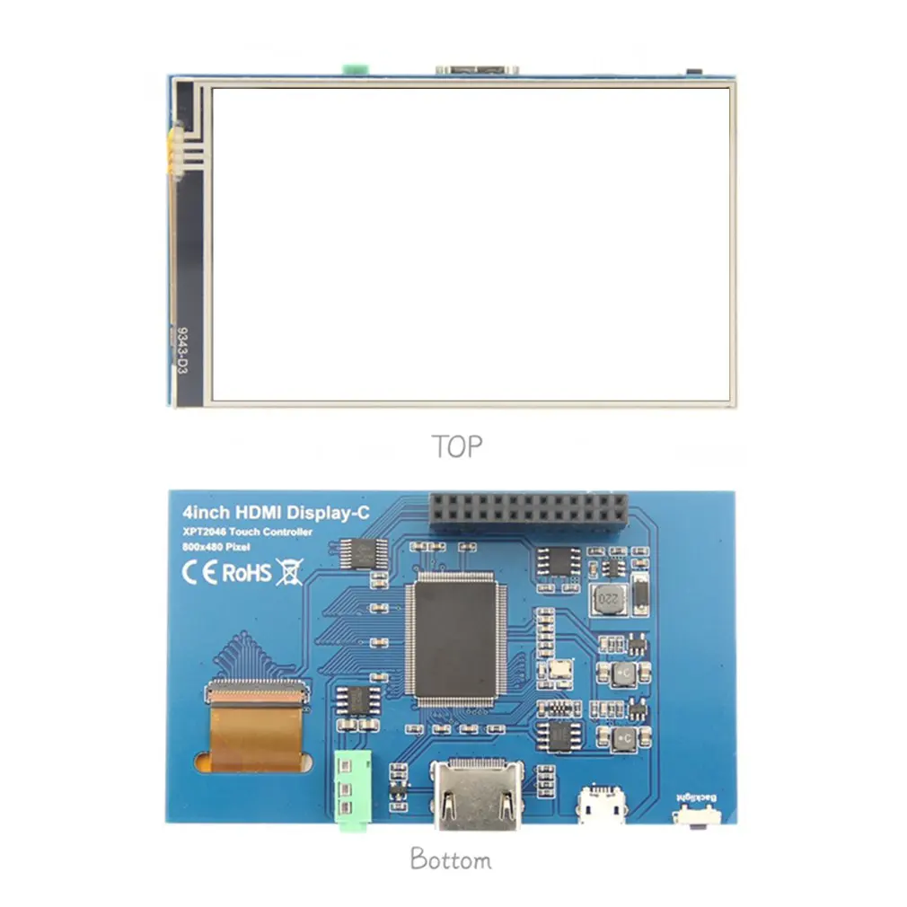 Для Raspberry Pi сенсорный ЖК-дисплей 4 дюйма модуль 800*480 ips сенсорный экран для Raspberry Pi 4 Модель B 3B+/3B/2B/B