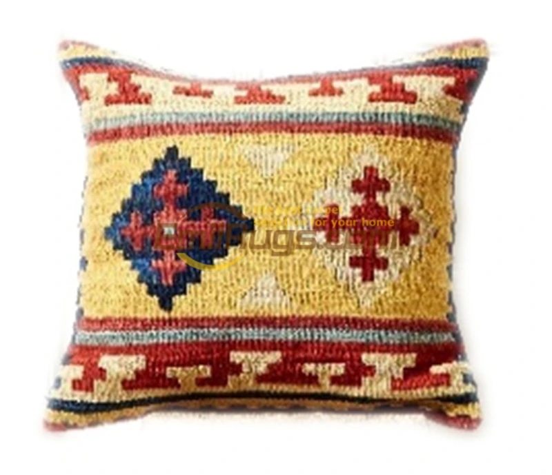 

Kilim Pillow Cushion Cover Diy Gorgeous Hand Woven Wool Varies Quare Ofa Chair Decor Needlepoint