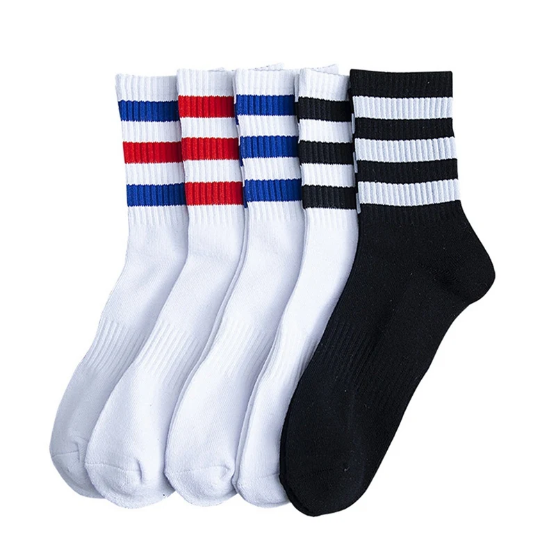 5 пар забавных милых японских школьниц, хлопковые свободные полосатые носки, разноцветные женские носки Harajuku, дизайнерские ретро носки