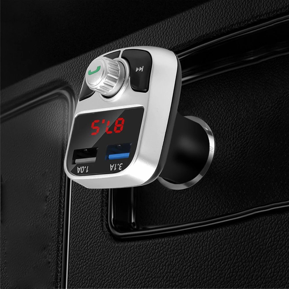 Bluetooth FM передатчик двойной USB2.0 Aux модулятор Hands free автомобильный mp3 плеер 3.1A