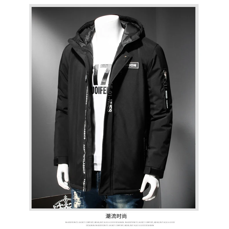 Plus size 10XL 8XL 6XL 5XL New Clothing Jackets Business Solid Parka Fashion Overcoat Outerwear Long Thick Winter Coat Men