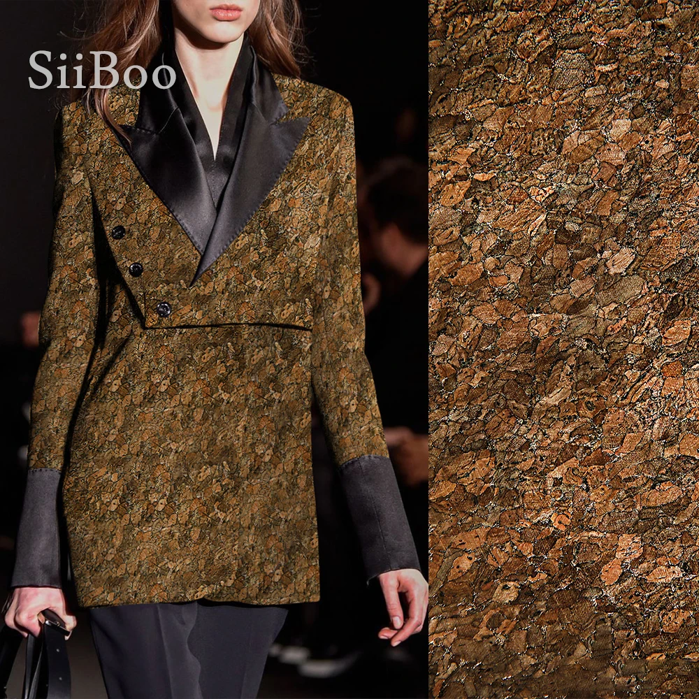 

Siiboo uniqu с деревянным узором, связанным из вискозы, плотная ткань для женщин и мужчин, куртка, брюки, дизайнерский стиль sp6468