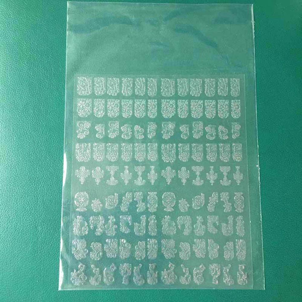 108 шт стикеры 3D на ногти Nail Art для пленка для ногтей Цветочный слайдер дизайн для ногтей слайдеры наклейки для ногтей Золотой ползунок для ногтей - Цвет: Серебристый