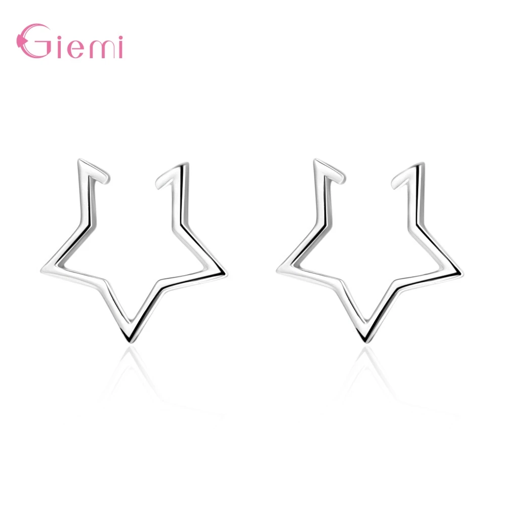New Simple 925 Sterling Silver Star Earring Clips For Sale Hot Fashion