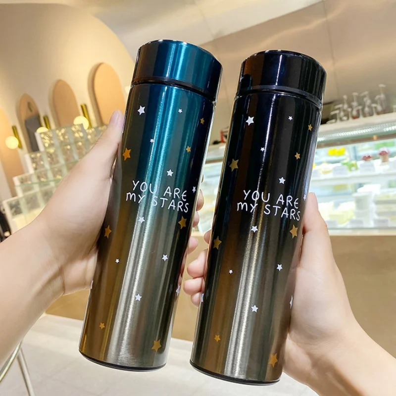 500ML Stainless Steel Vacuum Insulated Water Bottle Leak-Proof Sports Flask Travel Tumbler Thermoses Bottle Gifts Thermoses Cup