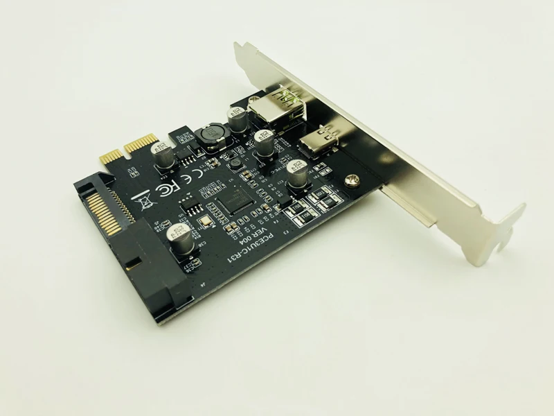 PCI-Express PCI-e к USB 3,1 тип-c Riser Post Card PCIe к USB-C 2.4A быстрое зарядное устройство+ 19PIN Передняя USB Miner карта расширения адаптера