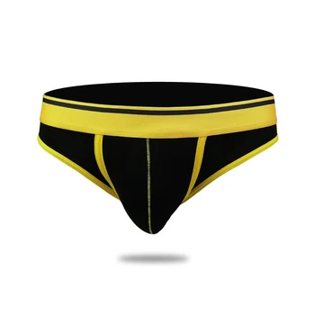 

Men briefs contrast Underwear Triangle Briefs Low Waist Bulge Pouch Elastic Hip Lifting Sexy underpants male Jockstrap