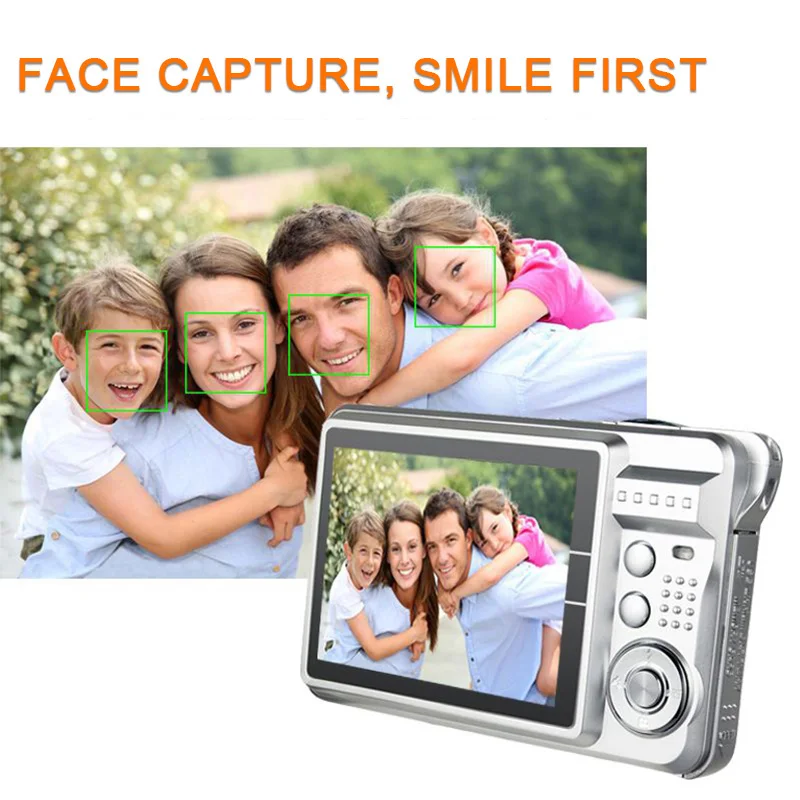 New K09 18MP 2.7 Inch LCD Screen 8x Zoom Smile Capture Anti-Shake Digital Camera for Child Gift