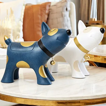 

NORDIC INDIVIDUALITY PET DOG MULTIFUNCTION TISSUE BOX CREATIVE LIVING ROOM COFFEE TABLE DESKTOP ART&CRAFT DECOR SCULPTURE X5751