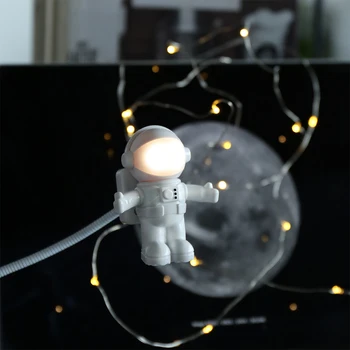 

Astronaut LED Night Light White Flexible USB Tube Portable DC 5V Bulb For Computer Laptop PC Notebook Reading Home Decor