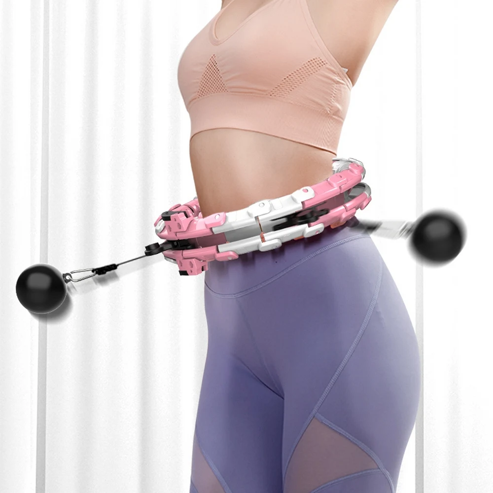 Portable Sport Hoops Yoga Waist Exerciser Hoop Detachable Belly