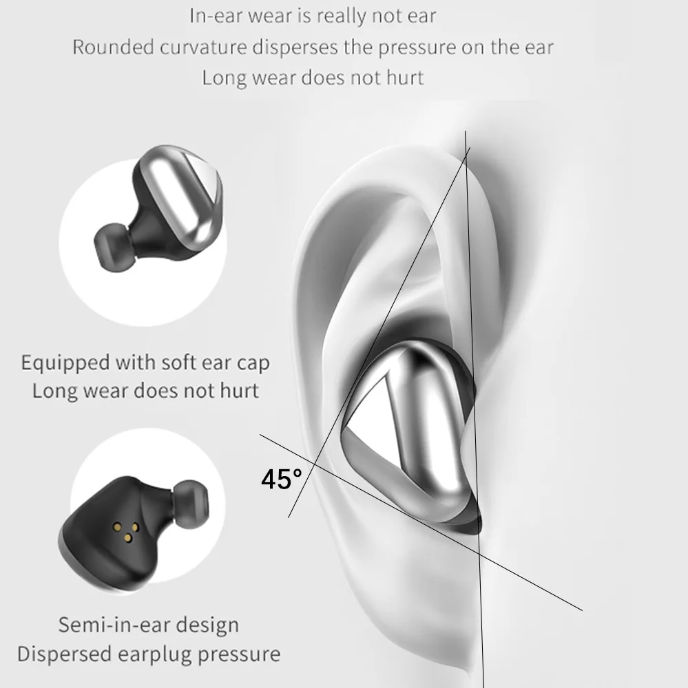 UBeamer T50 Bluetooth беспроводные наушники стерео сенсорное управление бас BT 5,0 Eeadphones с микрофоном свободные Наушники управление AI