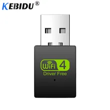 KEBIDU Бесплатный драйвер Беспроводной USB Wifi адаптер 300 Мбит/с Wi-Fi адаптер сетевой карты 2,4 г локальной сети USB ПК Ethernet сетевой карты