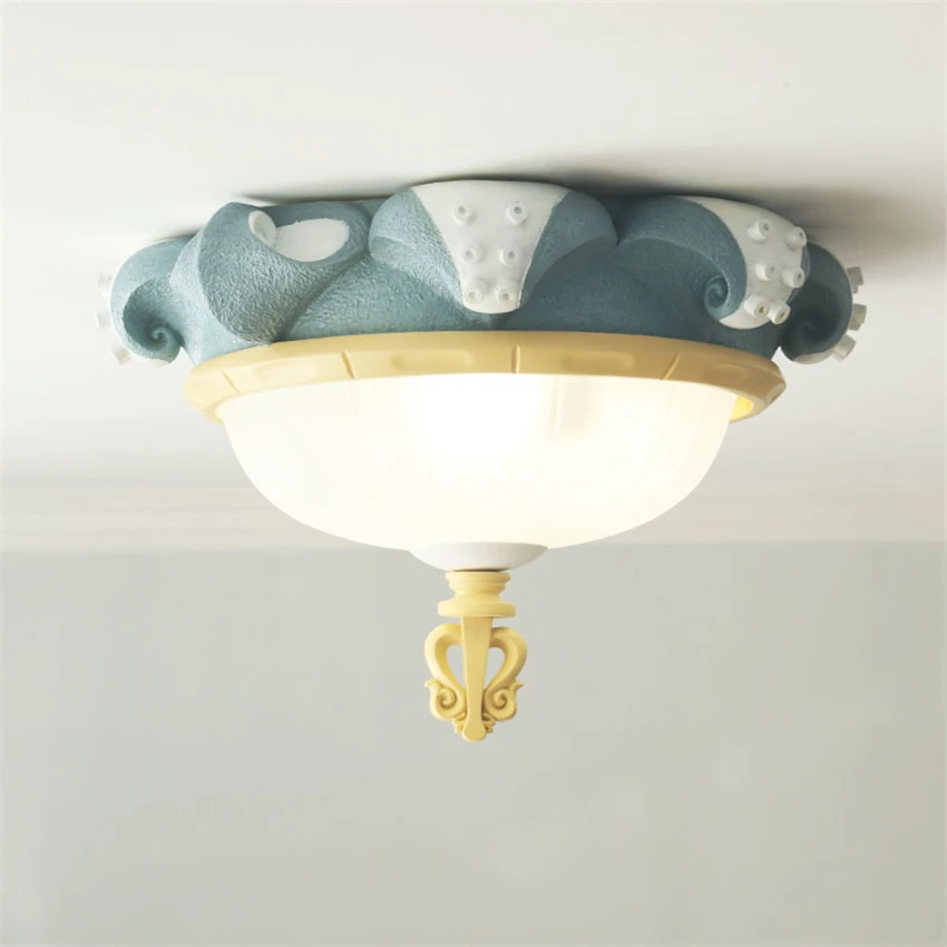 

American Children's Room Ceiling Lights Cartoon Round Boy Girl Room Lights Study Bedroom Kid Room Ceiling Lamps Home Decor Lamps