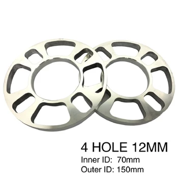 

2 Pieces Silver 1/2" (12mm) Thickness 4-Hole Wheel Hub Spacer for Car SUV Vehicles