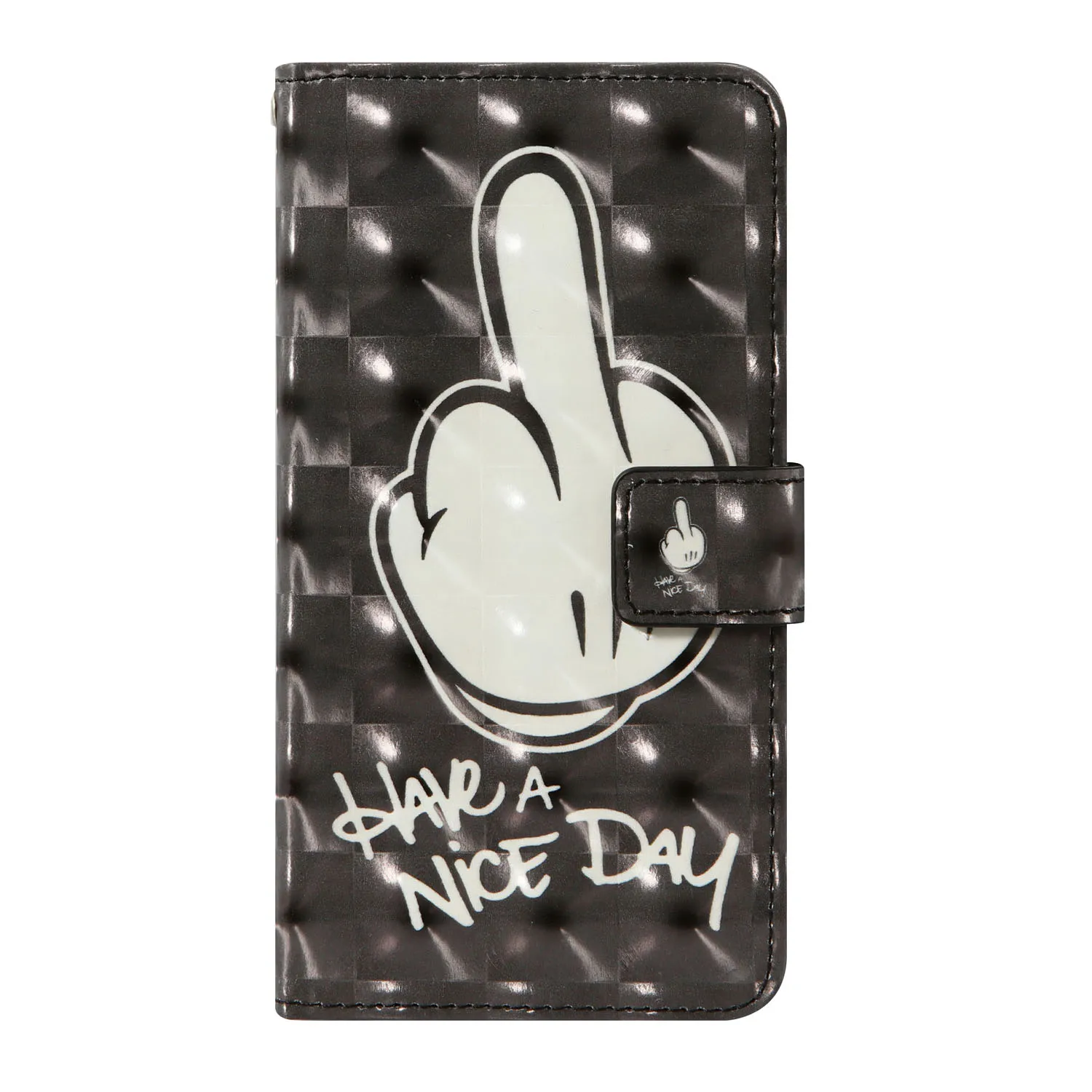 Middle finger 3D Чехол-портмоне из кожи с откидной Чехол для lenovo K920 Vibe Z2 Pro X2 P70 S580 S660 S850 S856 S860 S939 Sisley S90 A369i A376 чехол для телефона - Цвет: Middle finger