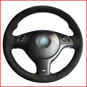 

MEWANT Black Suede Car Steering Wheel Cover for BMW M Sport 3 Series E46 330i 330Ci 5 Series E39 540i 525i 530i M3 M5 2000-2006